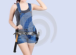 female construction worker