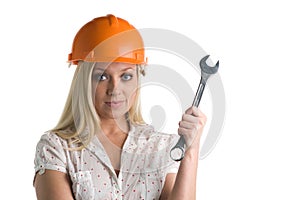 Female construction worker