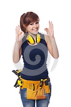 Female construction worker