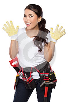 Female construction worker
