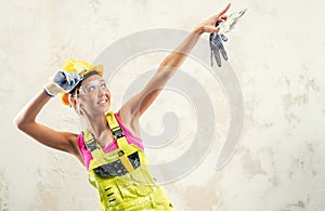 Female construction worker