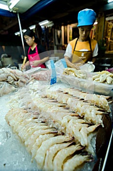 HUAHIN,Thailand:Female cooking.