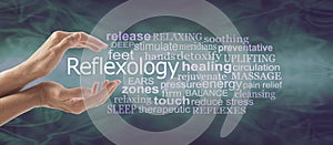 Reflexology Therapy Word Tag Cloud Banner photo