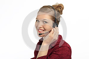 Female customer service rep