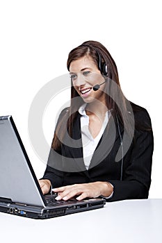 Female customer service representative