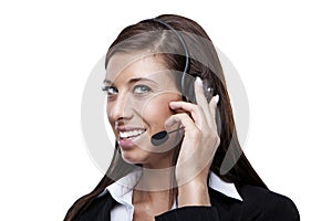 Female customer service representative