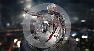 Female cyborg character