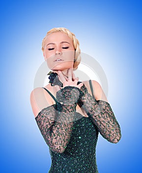 Female dancer dancing traditional dances