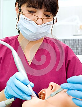 Female dentist