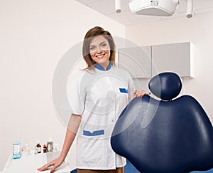 Female dentist at dentist's surgery