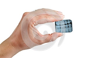 Female Dentist Holds X-Ray