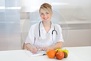 Female Dietician In Clinic photo