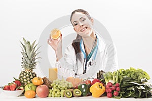 Female dietitian