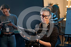 Female Director Leading Video Production