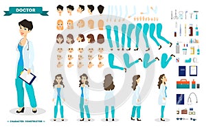Female doctor character set for the animation