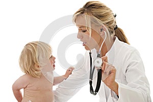 Female doctor with cild photo