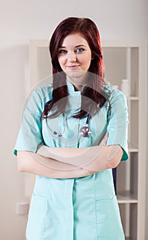 Female doctor in consulting room