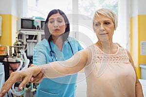 Female doctor examining a patient