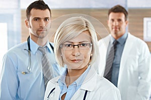 Female doctor on hospital corridor