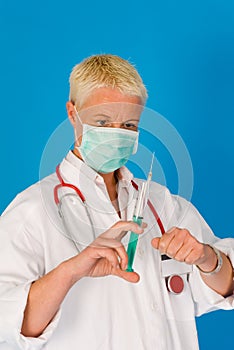 Female doctor with injection