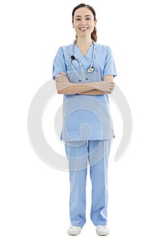 Female doctor or nurse, full length