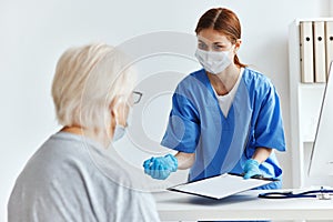 female doctor patient examination checkup