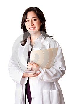 Female doctor physician with chart photo