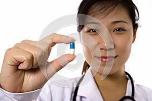 Female Doctor with Pill