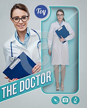 The female doctor realistic doll
