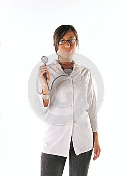 Female doctor with stethoscope