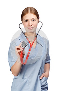 Female doctor with stethoscope