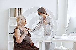 female doctor stethoscope examination professional advice