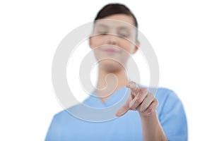 Female doctor using digital screen