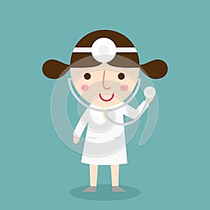 Female doctor vector