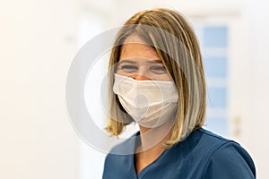 Female doctors in the hospital with mask