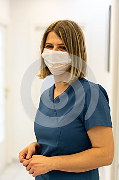 Female doctors in the hospital with mask