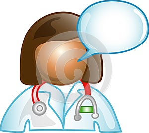 Female Dr. comment icon