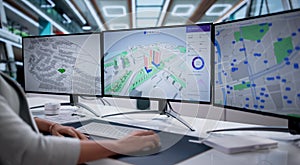 Female Engineer Using BIM Software