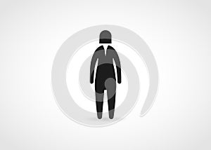 Female Entrepreneur minimal silhouette icon