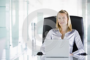 Female executive at desk