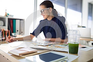 Female executive working at her desk