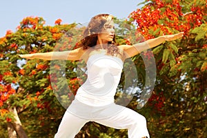 Female Exercising On a Sunny Day