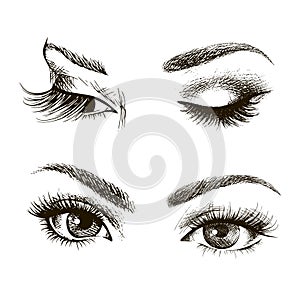 Female eye set