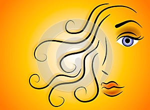 Female Face Beauty Clip Art