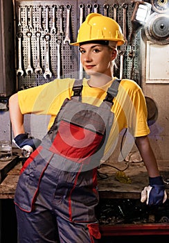 Female factory worker