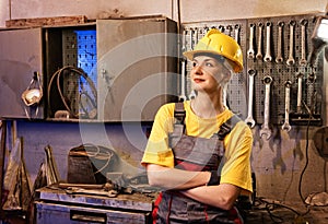 Female factory worker