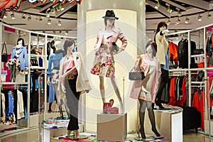 Female fashion shop interior