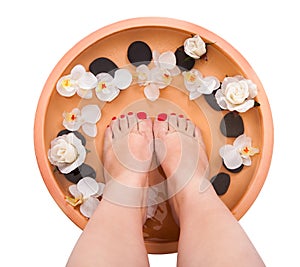 Female Feet Getting Aroma Therapy