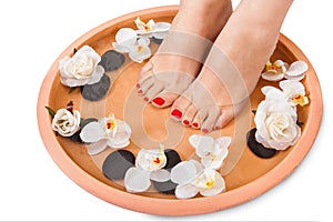 Female Feet Getting Aroma Therapy