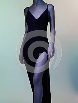 Female figure in black dress